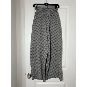 Women's Bishop + Young Wide Leg Stretch Smocked Waist Pants Medium Boho Vaca